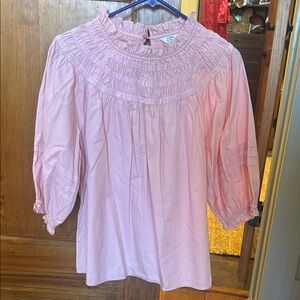 Crown & Ivy Soft Pink Gathered Blouse